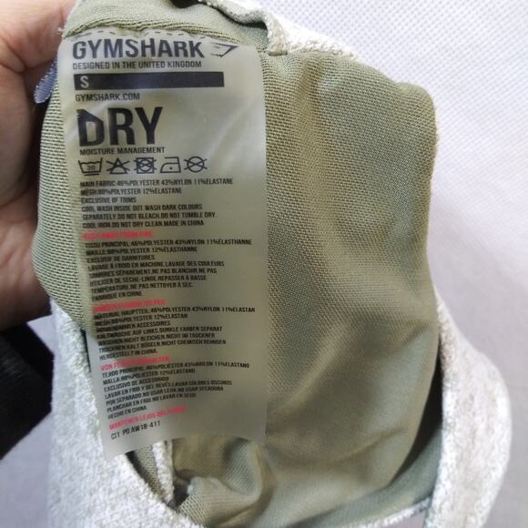 Gymshark Fleur Textured Olive Green Sports Bra Size Small - Picture 7 of 7